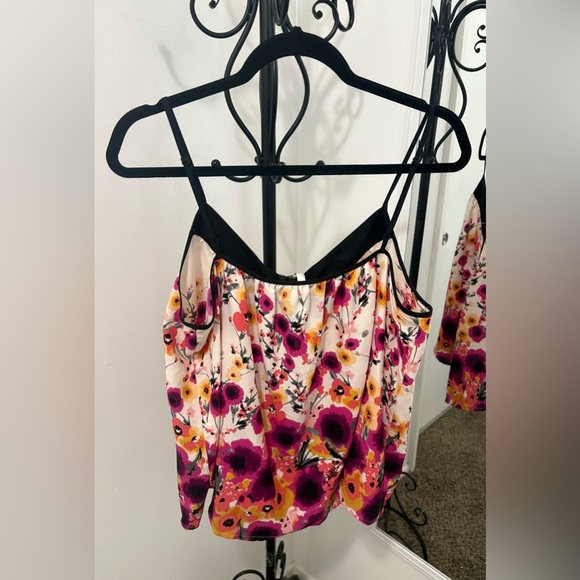 LC Lauren Conrad Floral Tank Top - Black, Pink, Yellow - Picture 3 of 6